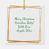 Twee tortelduiven | 12 dagen Kerst Keramisch Ornament (Achterkant)