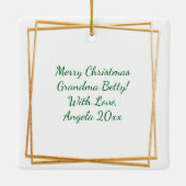 Twee tortelduiven | 12 dagen Kerst Keramisch Ornament (Achterkant)