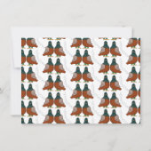 Twee tortelduiven, aangepast notitiekaartje (Achterkant)