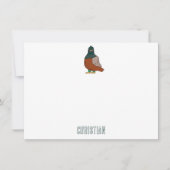 Twee tortelduiven, aangepast notitiekaartje (Voorkant)