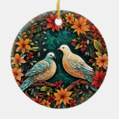 Twee Tortelduiven Keramisch Ornament (Achterkant)