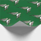 Twee tortelduiven knippen stencil retro stijl 1 cadeaupapier (Hoek)