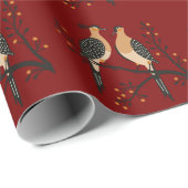 Twee tortelduiven knippen stencil retro stijl 7 cadeaupapier (Rol Hoek)