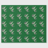 Twee tortelduiven knippen stencil retro stijl 8 cadeaupapier (Vlak)