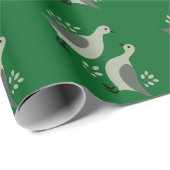 Twee tortelduiven knippen stencil retro stijl 8 cadeaupapier (Rol Hoek)