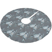 Twee tortelduiven knippen stencil-stijl uit kerstboom rok (Gekanteld)