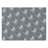 Twee tortelduiven knippen stencil-stijl uit tafelkleed (Voorkant (Horizontaal))