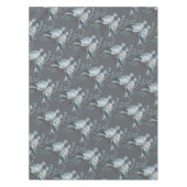 Twee tortelduiven knippen stencil-stijl uit tafelkleed (Voorkant)