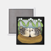 Twee tortelduiven koelkastmagneet magneet (Voorkant / Achterkant)