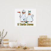 twee tortelduiven tweede 2de kerstdag poster (Keuken)