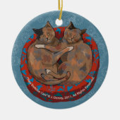 Twee Tortoise Shell Cats... Keramisch Ornament (Voorkant)