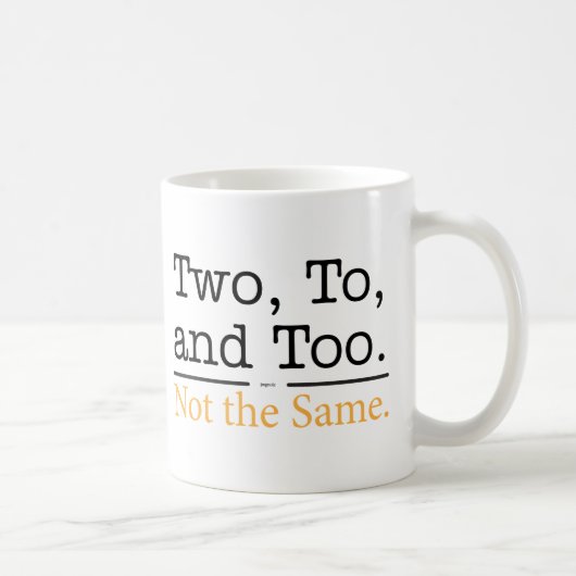 Twee, tot en ook. Niet hetzelfde. Koffiemok (Rechts)