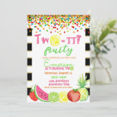 twee-tot frutti 2e verjaardag Tutti Frutti waterco Kaart (Staand voorkant)