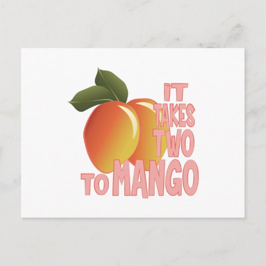 Twee tot Mango Briefkaart (Voorkant)