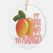 Twee tot Mango Keramisch Ornament (Links)