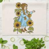 Twee  Tovenaar van Oz Dorothy met Bloemen Theedoek (Gevouwen)