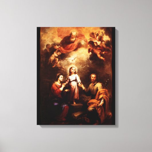 Twee tradities - de Heilige Familie - Murillo Canvas Afdruk (Voorkant)