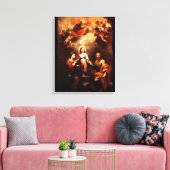 Twee tradities - de Heilige Familie - Murillo Canvas Afdruk (Insitu (Woonkamer))
