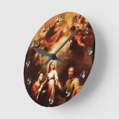 Twee tradities - de Heilige Familie - Murillo Ronde Klok (Hoek)
