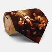 Twee tradities - de Heilige Familie - Murillo Stropdas (Opgerold)