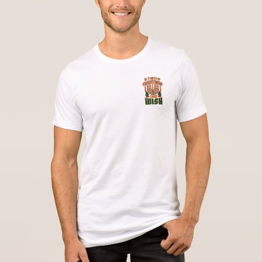 Twee tradities één Wish Hanukkah Festival T-Shirt (Voorkant)