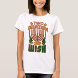 Twee tradities één Wish Hanukkah Graphic T-shirt<br><div class="desc">Viel Hanukkah met trots en humor samen met de hele familie. Dit grafisch festival maakt een perfect cadeau voor de feestdagen. Maakt een groot cadeau voor de feestdagen</div>