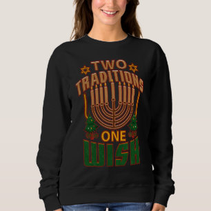 Twee tradities één Wish Hanukkah Joods Trui