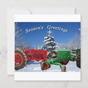 Twee  trekkers op een wintervaste vakantiekaart feestdagenkaart