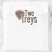 Twee Treys vierkante Sticker (Tas)