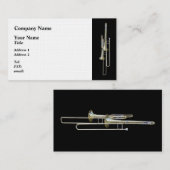 Twee trombones visitekaartje (Voorkant / Achterkant)
