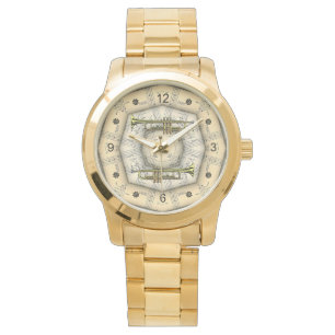 Twee trompetten ~ Vreemd muzikaal ontwerp ~ Uniek Horloge