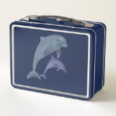 Twee tropische dolfijnen die naast elkaar springen (Achterkant)