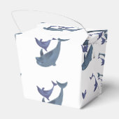 Twee tropische dolfijnen die naast elkaar springen bedankdoosjes (Achterkant)