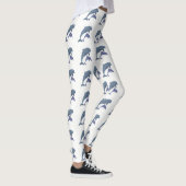 Twee tropische dolfijnen die naast elkaar springen leggings (Rechts)