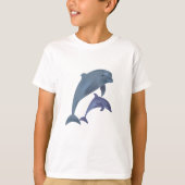 Twee tropische dolfijnen die naast elkaar springen t-shirt (Voorkant)