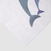 Twee tropische dolfijnen die naast elkaar springen tissuepapier (Detail)