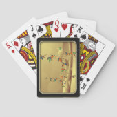 Twee tropische vogels Abstracte kunst speelkaarten (Achterkant)