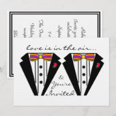 Twee trottoirs met Stropdas voor regenboogbogen Kaart (Voorkant / Achterkant)