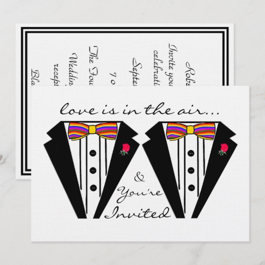 Twee trottoirs met Stropdas voor regenboogbogen Kaart (Voorkant / Achterkant)