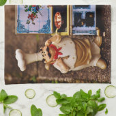 Twee Tsjetsjenen en decoratieve Stove Kitchen Towe Theedoek (Gevouwen)