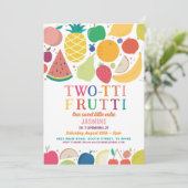 Twee-tti Fruit Fruit Verjaardagsfeestje 2de Tutti  Kaart (Staand voorkant)