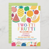 Twee-tti Fruit Fruit Verjaardagsfeestje 2de Tutti  Kaart (Voorkant / Achterkant)