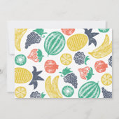 Twee-tti Fruiti Tweede Verjaardag Fotouitnodiging Kaart (Achterkant)