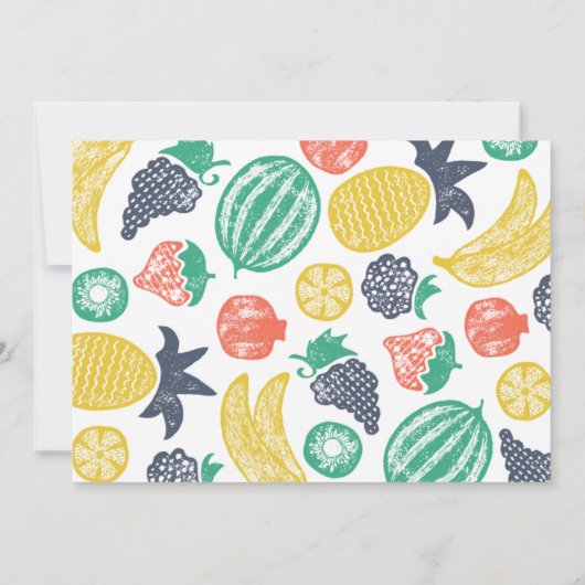 Twee-tti Fruiti Tweede Verjaardag Fotouitnodiging Kaart (Achterkant)