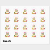 Twee-tti Fruitige 2de Verjaardagsfeestje Ronde Sticker (Vel)