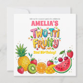 Twee-tti Fruitige 2e Verjaardagsfeestje Kaart (Voorkant)