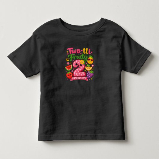 Twee-tti Fruitige Peuter Verjaardag T-shirt (Voorkant)