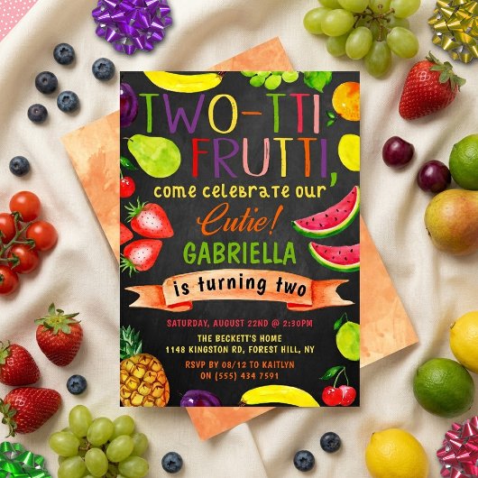 Twee-tti Frutti 2de verjaardag Kaart