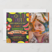 Twee-tti Frutti 2de verjaardagsfoto Kaart (Voorkant)