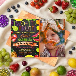 Twee-tti Frutti 2de verjaardagsfoto Kaart